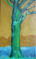 Baum 2, Portrait eies Baumstammes, mit Ölfarben gemalt